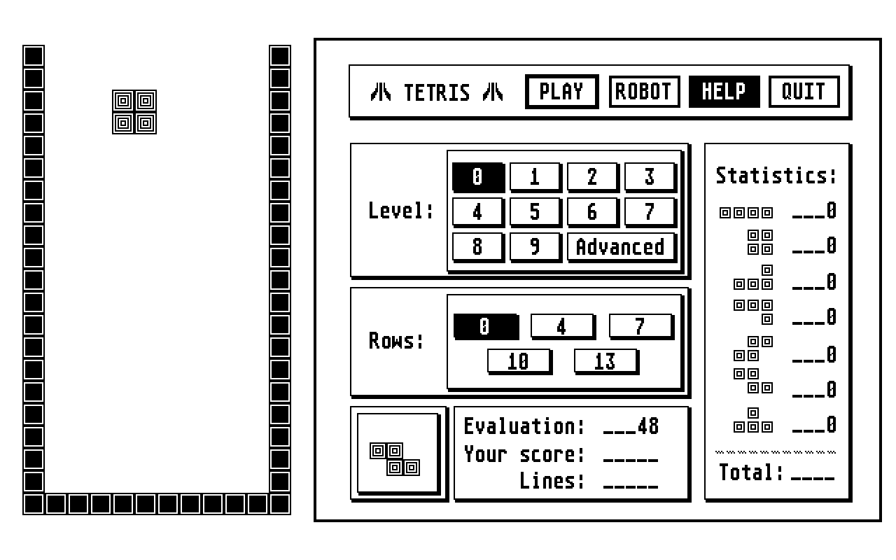 Tetris atari screenshot